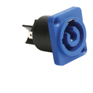 [HP-3-MD] CONECTOR CHASIS, 3 POLOS, CARCASA TERMOPLASTICA AZUL, INGRESO DE ENERGIA (POWER IN)
