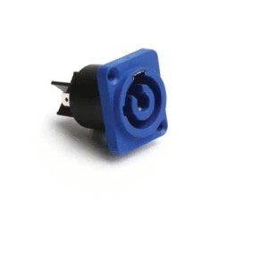 [HP-3-MDW] CONECTOR CHASIS, 3 POLOS, CARCASA TERMOPLASTICA AZUL, INGRESO DE ENERGIA (POWER IN) SIN DIVISOR DE O