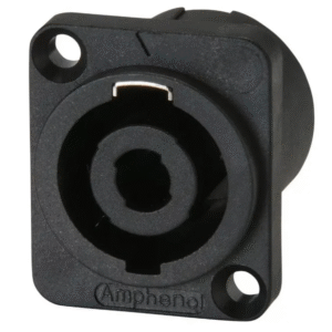[SP-2-MD*] CONECTOR SPEAKON 2 PINES CHASIS PLASTICO - CUADRADO