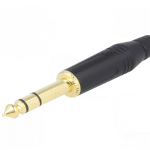 [ACPS-GB-AU] PLUG STEREO 1/4" NEGRO CONTACTO BAÑADO EN ORO STANDARD AMPHENOL