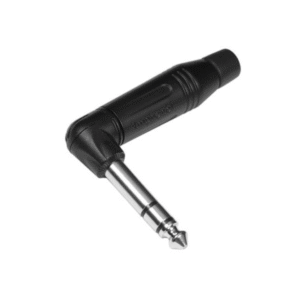 [ACPS-RB-AU] PLUG STEREO 1/4" NEGRO EN ANGULO PUNTA DORADA