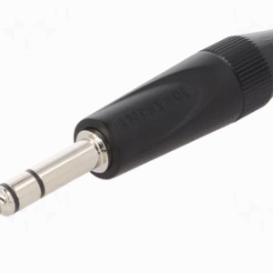 [TS3PBM] PLUG MONORAL 1/4'', RECTO ESTEREO, PROFESIONAL, NEGRO, NO CONMUTADO