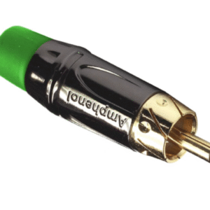 [ACPL-CGR] PLUG RCA NEGRO CROMADO/VERDE CONTACTOS ENCHAPADO EN ORO