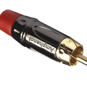 [ACPL-CRD] PLUG RCA NEGRO CROMADO/ROJO CONTACTOS ENCHAPADO EN ORO