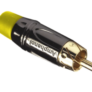 [ACPL-CYL] PLUG RCA NEGRO CROMADO/AMARILLO CONTACTOS ENCHAPADO EN ORO